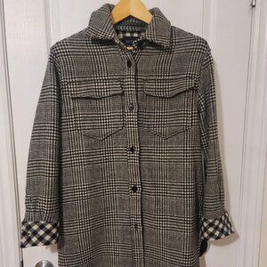 All Saints Sophie Monochrome Checked Jacket
